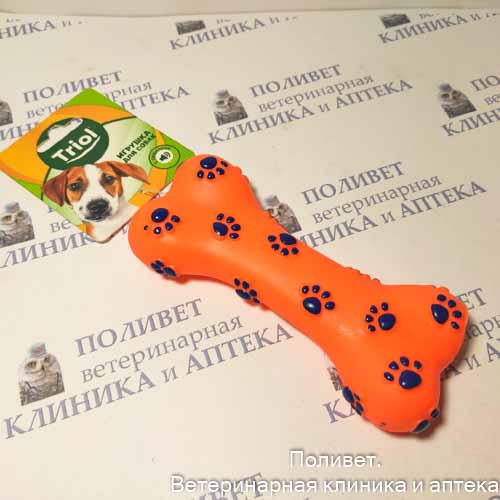 Игрушка Кость с лапками из винила для собак 150мм 12101117