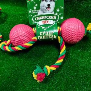 Игрушка д/собак Сибирский Пес Супер Гантель D=85 мм с ручкой ХБ