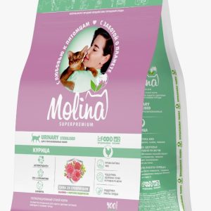 Молина корм д/взрослых стерилизованных кошек Курица 0,4кг