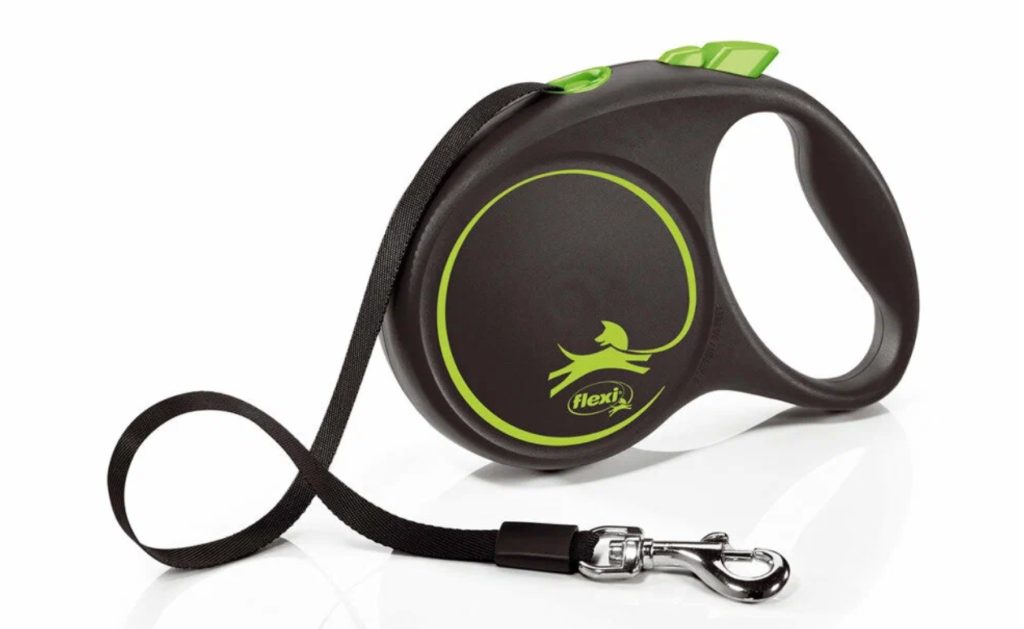 Поводок-рулетка Flexi Black Design tape L 5m 50 kg green