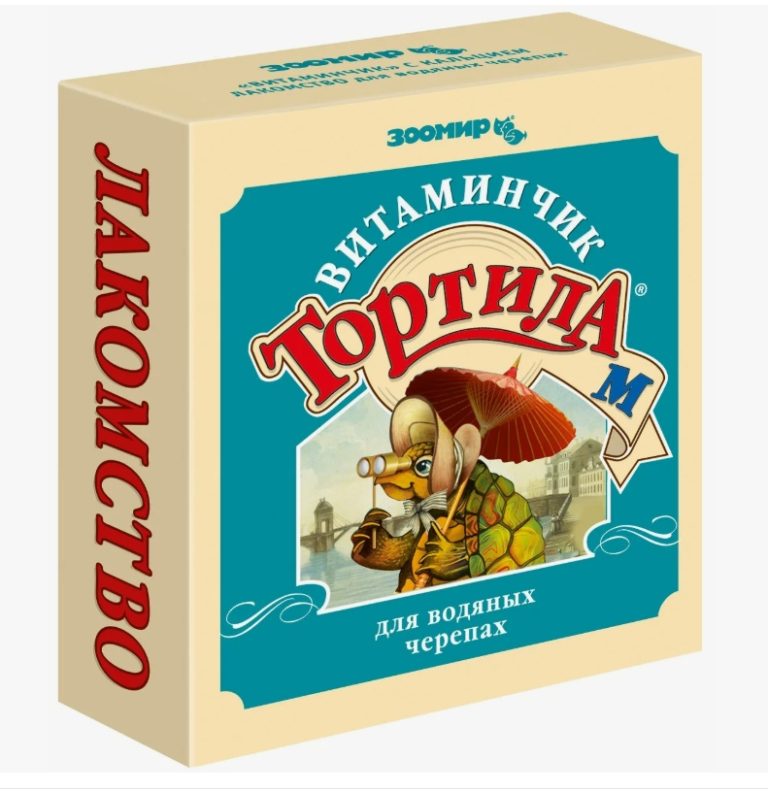 ТОРТИЛА М "Витаминчик" с кальцием для водяных черепах, 30г