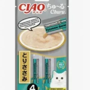 INABA ВЕТ Churu лакомство-пюре д/кошек куриное филе Поддержание pH мочи 14г * 4шт Инаба 4RU130