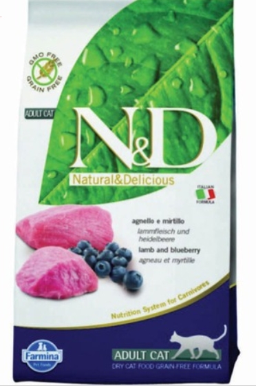 Фармина НД ПРАЙМ КЭТ LAMB&BLUEBERRY Adult Корм д/взр. кошек (кратно 100г) Ягненок с черникой (4961)