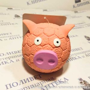 Игрушка Свинка-мяч для собак из латекса, d85мм, Triol 12151096