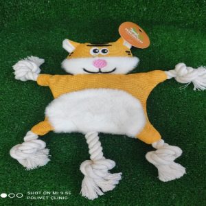 Игрушка текстильная с канатом "Котэ" с пищалкой, шуршащая, 26 х 28 см   9444144