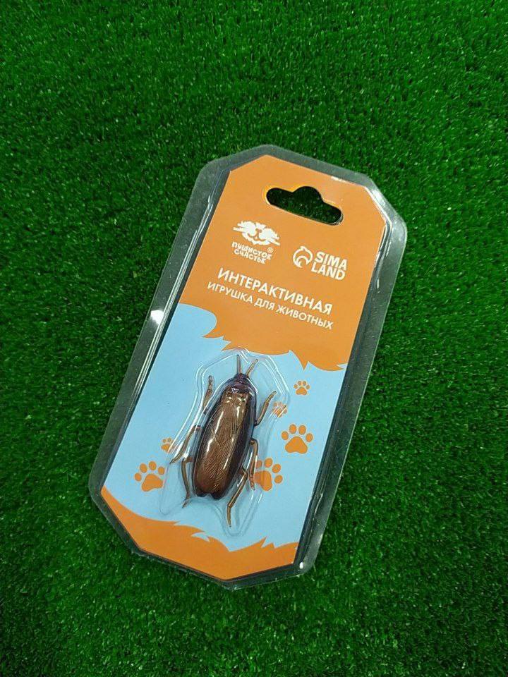 Интерактивная игрушка для кошки "Таракан" реалистичный   9902845