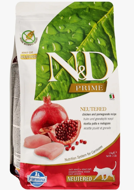 Фармина НД АНЦЕСТРАЛ КЭТ CHICKEN&POMEGRANTE Neutered adult Корм д/стерилиз. кошек и кастрир. котов 3