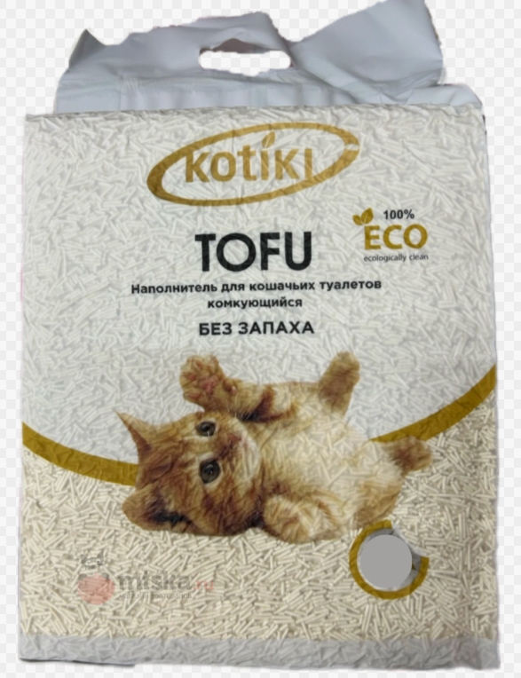 Котики Наполнитель Тофу, Без запаха 6л