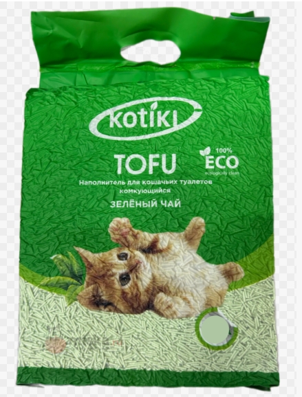 Котики Наполнитель Тофу, Зеленый чай 6л