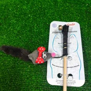 Махалка-Удочка "Мышка-милаха, хвост натуральная норка" МИККИ GoSi GoSi