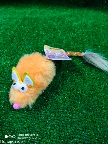 Игрушка для Кошек "Лисичка-пищалка" Оранжевая GoSi