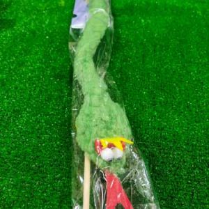 Удочка-Дразнилка для кошек С ВАЛЕРИАНОЙ "ЗМЕЯ Яна" королевская зеленая 45см GoSi