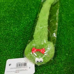 Игрушка для кошек С ВАЛЕРИАНОЙ "ЗМЕЯ Элонна" зеленая с бантиком 28см GoSi