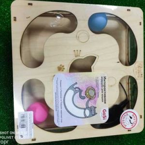 Открытая игровая платформа для кошек "Квадрат"-M с шариками и игрушкой GoSi