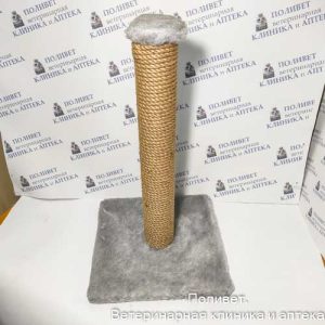 Когтеточка на подставке джут серая 50см