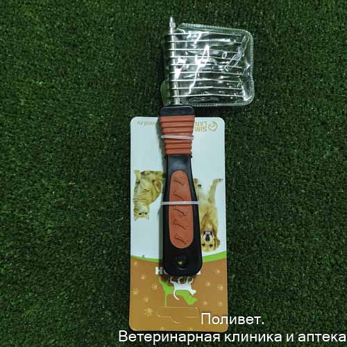 Колтунорез боковой 9 лезвий, 6,5 х 19 см, чёрно-красный 599468