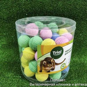 Игрушка для кошек "Мяч для гольфа", d40мм (туба 60шт.), Triol