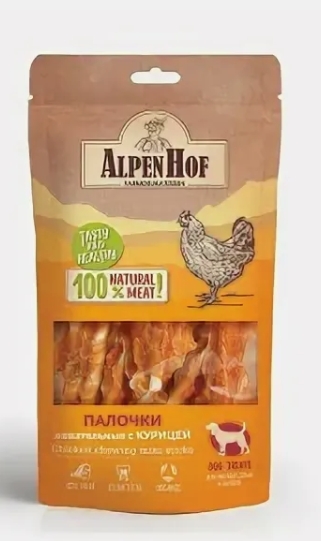 AlpenHof Жевательные палочки с курицей для мелких собак/щенков 50г