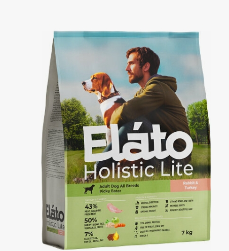 Elato Holistic Lite корм д/взр. собак всех пород и привередливых 7кг Кролик и Индейка (8865)