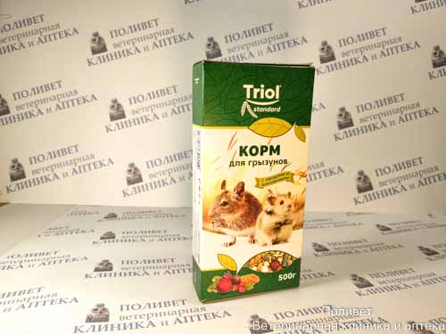 Корм Triol Standard для грызунов с овощами и шиповником, 500г