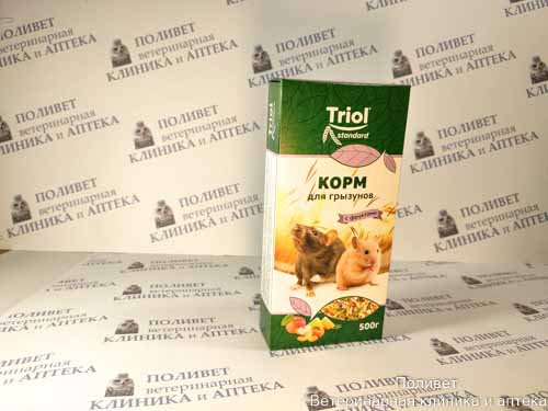 Корм Triol Standard для грызунов с фруктами, 500г