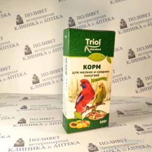 Корм Triol Standard для мелких и средних попугаев с фруктами 500г