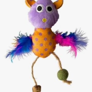 BONITAPET Игрушка для кошек "Сова с перьями" 10см (BP02010)