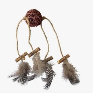 BONITAPET Игрушка для кошек "Шар с перьямии" 5см (BP02015)