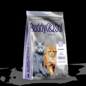 Buddy&Sol CARE SENSITIVE Сухой корм д/кошек Индейка 2кг (4189)
