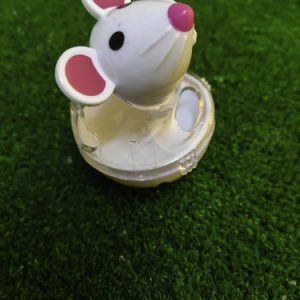 Игрушка-неваляшка "Мышка" с отсеком для лакомств (лакомства до 1 см), 4,7 х 6,5 см, белая   7364468