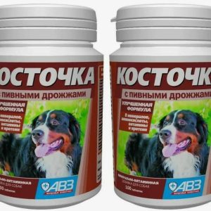 Косточка таб. №100 Пивные дрожжи, добавка минерально-витаминная д/собак (банка)