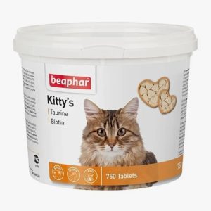 БЕАФАР Киттис Микс (таур.+биотин) Сердечки для кошек 750 таб.