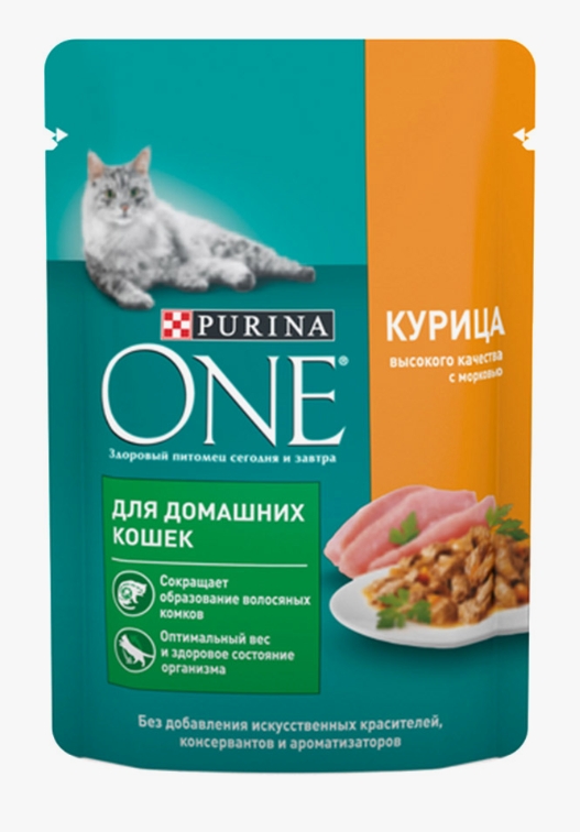 Пурина One корм д/кошек Курица/Морковь 75г