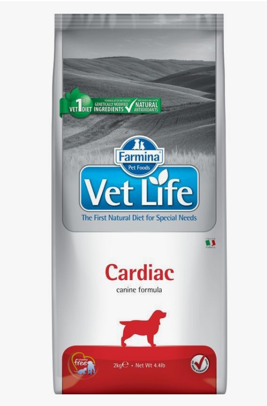 Фармина Vet Life Dog Cardiac Корм д/взр. собак при сердечно-сосудистых заболеваниях 2кг (0344)