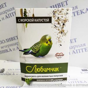 Любимчик зерносмесь д/волнистых попугаев Морская капуста 500г (короб)