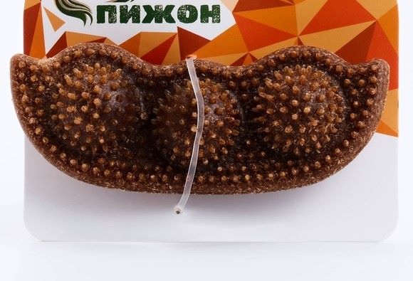 Игрушка для собак "Горох", TPR+Бамбук, массажная, 14 х 3,5 х 5 см   10669601