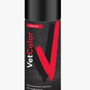 Аэрозольная краска VetColor д/животных 520мл красный