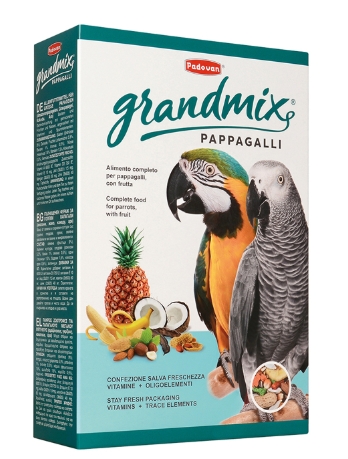 Padovan Grandmix Pappagalli Корм д/крупных попугаев основной 600г