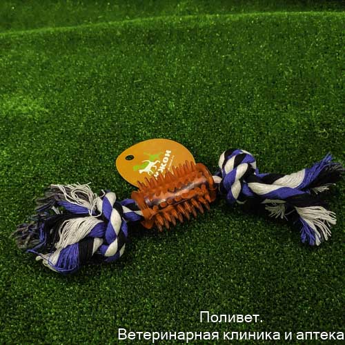 Игрушка тренировочная канатная "Зубочистка", 65 г, микс цветов 769121