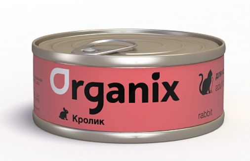 Консервы для кошек с кроликом. , 0,1 кг, (Organix консервы, Органикс)