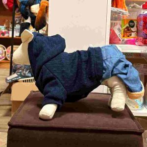 Зимний костюм «Вязка» синий L