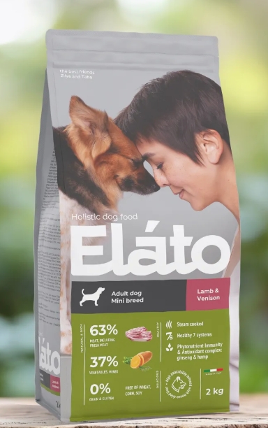 Elato Holistic корм д/взрослых собак мелких пород 2кг Ягненок и оленина (Adult Dog Mini Lamb & Venis