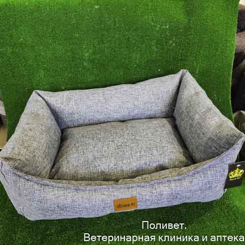 Лежанка Рольф рогожка серая №2 (Д – 85 см, Ш – 70 см, В – 20 см, )