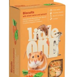 Литтл Ван лак-во Бисквиты для мелких грызунов с морковью и шпинатом, 5х7г 32310