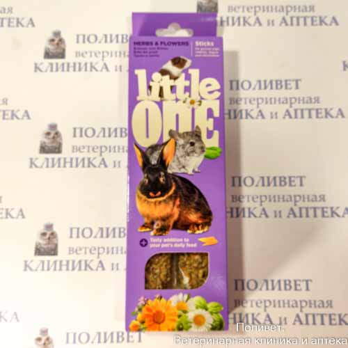 Литтл Ван Палочки для д/крупных грызунов травы, цветы, 2*55г арт.32290