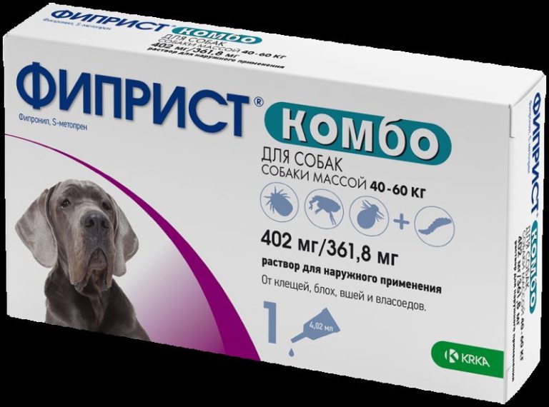 Фиприст Комбо р-р д/наруж. применения д/собак 40-60кг пипетка x 4,02мл