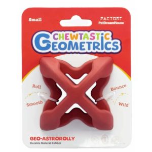 Игрушка интерактивная д/собак из натурального каучука Chewtastic Geometrics Geo-AstroRolly, красная