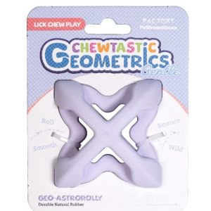 Игрушка интерактивная д/собак из натурального каучука Chewtastic Geometrics Geo-AstroRolly, лаванда
