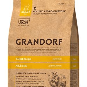 Грандорф Четыре вида мяса для взрослых собак мелких пород  3 кг GRANDORF DOG 4 Meat PROBIOTIC MINI