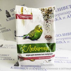 Любимчик Зерносмесь д/попугаев Стандарт 500г (пакет) ; 0078